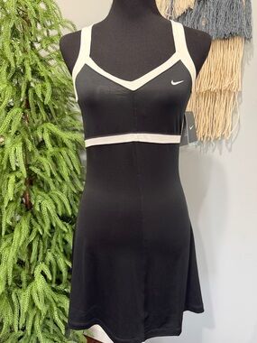 Authentic Nike Black Tennis Dress with White Accents Medium From Macy’s